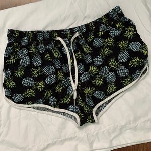 Pineapple Drawstring Shorts